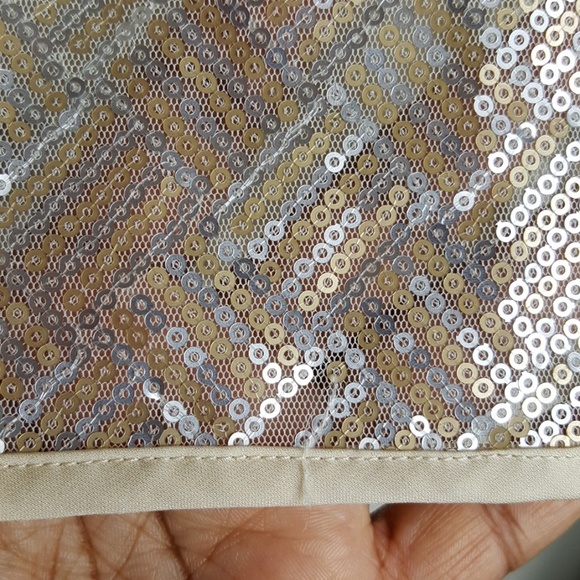 tan gray sequin strap tank top - Picture 8 of 9